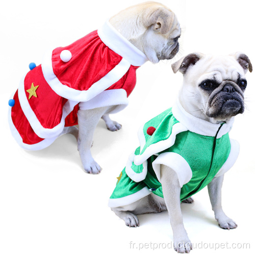 manteau de chien classique robe d&#39;arbre de Noël pour animaux de compagnie